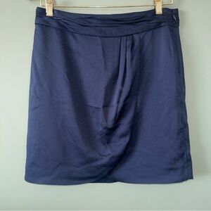 NWT Banana Republic womens navy cross over front skirt 4 Career Suiting Flirty
